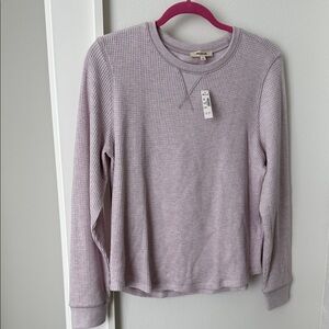 Madewell Lavender Waffle Knit Top